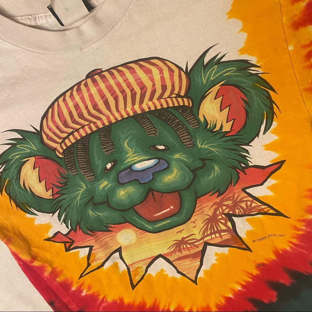Vintage ‘99 Grateful Dead Rasta Bear Shirt - Picture 3 of 10